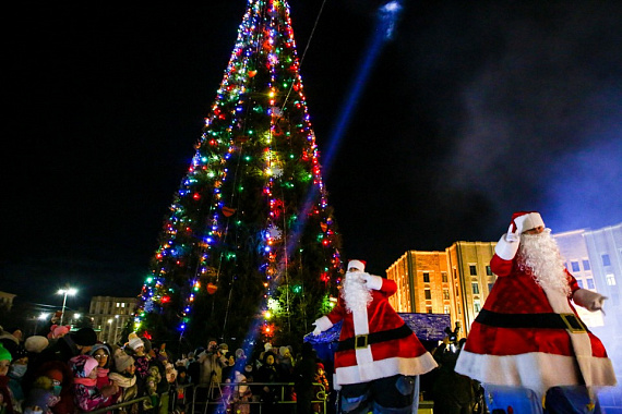 Зажжение ёлки в Могилёве