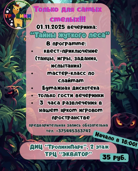 Вечеринка "Тайны жуткого леса"