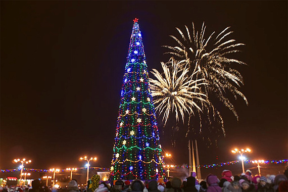 Зажжение елки в Витебске