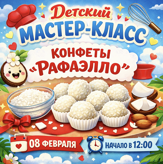 Детский мастер-класс "Конфеты Рафаэлло"